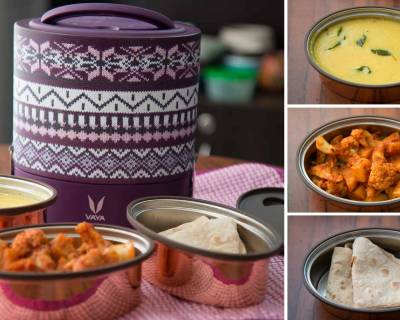 Office Lunch with Vaya: Aloo Gobi Ki Sabzi, Gujarathi Kadhi And Phulka