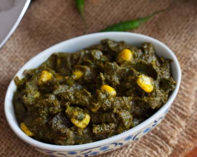 Jain Style Corn Palak Recipe