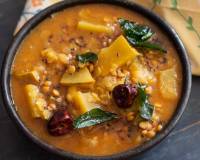 Manjal Poosanikai Sambar Recipe (Yellow Pumpkin in Toor Dal Recipe) 