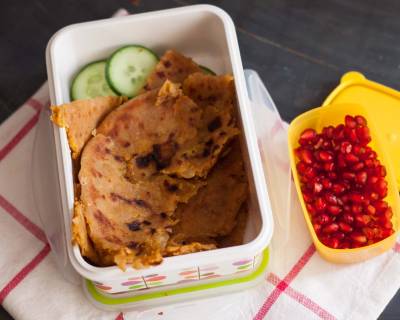 Aloo Parathas with Pomegranates (Kids Lunch Box Recipes)