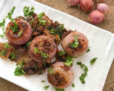 Kathiyawadi Stuffed Onion Recipe