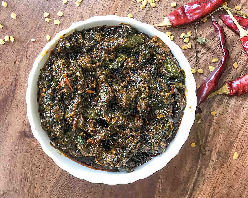 Andhra Gongura Pachadi Recipe - Andhra Style Sorrel Leaves Chutney