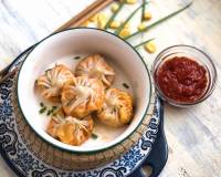 Sweet Corn Spring Onion Momo Recipe - Sweet Corn Dumplings