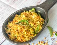 Cabbage Chana Dal Sabzi - Gobi Chana Dal Recipe