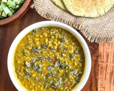 Dhaba Style Green Moong Dal Makhani Recipe