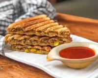 High Protein Grilled Rajma Corn Sandwich Recipe 