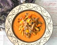 Herbed Vegetables In Roasted Bell Pepper Sauce Recipe 