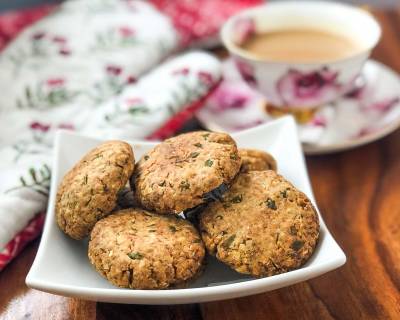 Iyengar Style Whole Wheat & Oats Khara Biscuit Recipe (Savory Cookie Recipe) 