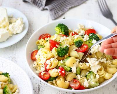 Pasta Salad With Broccoli & Feta Cheese Recipe