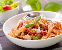 Tagliatelle Pasta Recipe With Fresh Tomato Basil Sauce
