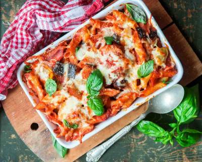 Veggie Penne Pasta Recipe In Creamy Roasted Carrot Sauce 