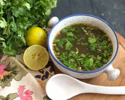 निम्बू और धनिए का सूप रेसिपी - Lemon Coriander Soup Recipe