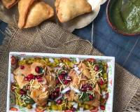 Matar Samosa Chaat Recipe - Delicious Evening Tea Time Snack