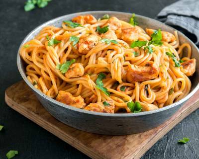 Chicken Spaghetti in Tomato Basil Sauce Recipe