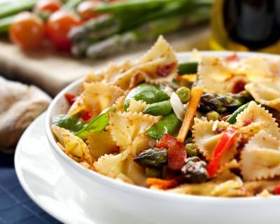 Roasted Vegetable Farfalle Pasta Salad Recipe