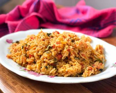 One Pot Tomato Rice Recipe Using Preethi Electric Pressure Cooker - Thakkali Sadam