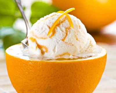 Orange Kulfi Recipe In Orange Shells