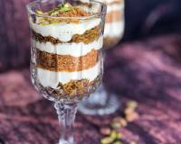 Rose Greek Yogurt Dessert Recipe With Pista & Coconut 