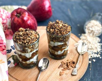 Spiced Apple Crumble Recipe with Greek Yogurt