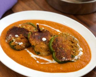 Stuffed Capsicum Makhani Recipe