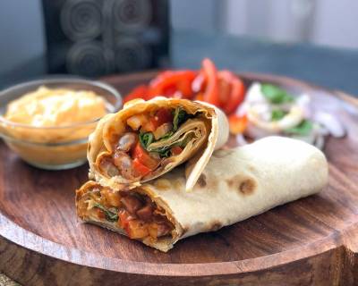 Rajma Wrap Recipe With Carrot Cucumber Sandwich Spread