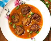 Vegetable Manchurian Balls in Spicy Orange Sauce