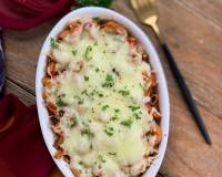 Baked Cheesy Masala Macaroni Recipe