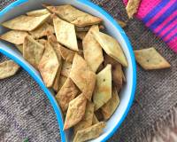 Baked Masala Namak Para Recipe - Carom Seeds Spiced Biscuits
