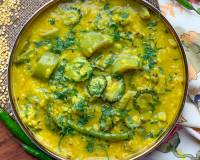 Bengali Lau Die Tetor Dal Recipe - Yellow Moong Dal With Bitter Gourd & Bottle Gourd