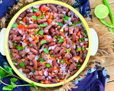 Chatpata Rajma Salad Recipe - Kidney Beans Salad Recipe