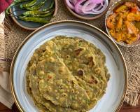 Gehu Bajra Thepla Recipe - Bajra Masala Paratha