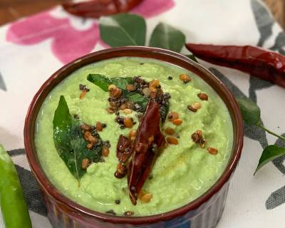 Green Coriander Coconut Chutney Recipe