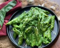 Pasta In Spinach Basil Sauce Recipe