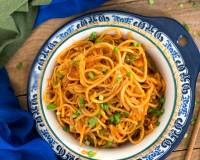 Spicy Schezwan Vegetable Noodles Recipe