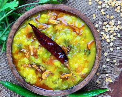 Kacche Aam Aur Lehsun Ki Dal Recipe -Curried Lentils With Mango & Garlic