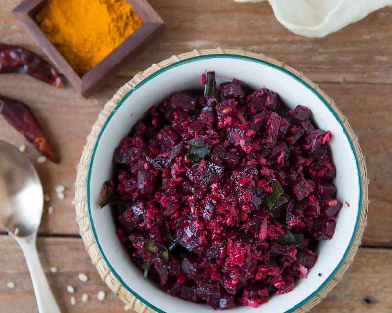 Beetroot Poriyal Recipe - Stir Fried Beetroot