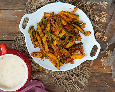 Bihari Karela Aloo Sabzi Recipe