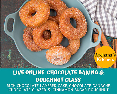 Live Online Cooking Class | July 18th 2020 - Chocolate Baking & Doughnut Class