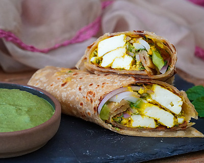 Paneer Tikka Kathi Roll Recipe