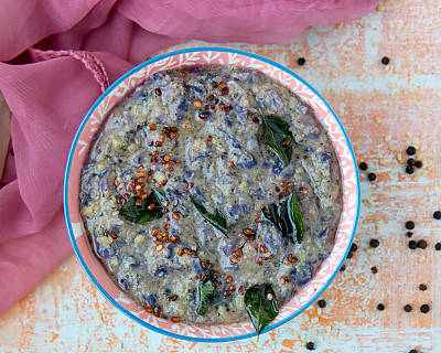 Cabbage Poricha Kootu Recipe (Red Cabbage) - South Indian Cabbage Dal