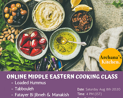 Live Online Cooking Class | Aug 8th 2020 - Taste of Middle East