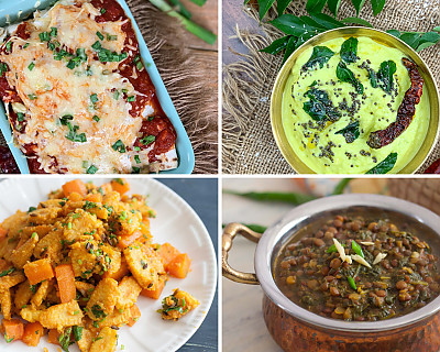 Weekly Meal Plan - Methi Masoor Dal, Green Mango Chutney, Lebanese Bread Pudding 