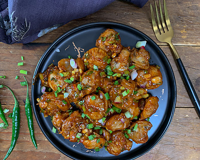 Mushroom Manchurian Recipe (Dry) | Indian Chinese | Indo Chinese