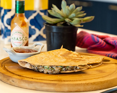 Cheesy Mushroom Quesadilla Recipe