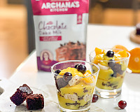 Delicious Trifle Pudding Using Archana's Kitchen Rich Chocolate Cake Mix