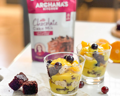 Delicious Trifle Pudding Using Archana's Kitchen Rich Chocolate Cake Mix