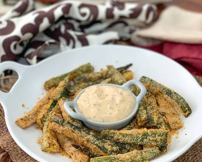 Oven Baked Lemon & Herb Zucchini Fries Recipe