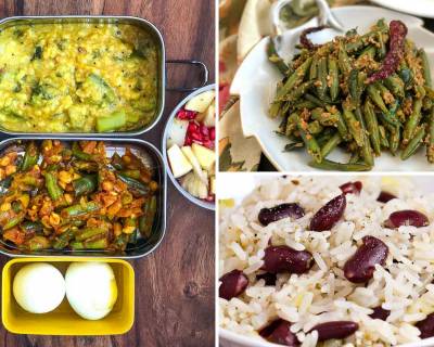 Kids School Lunch Box Menu Plan-Paneer Paratha, Rajma Pulao, Kadai Paneer & more