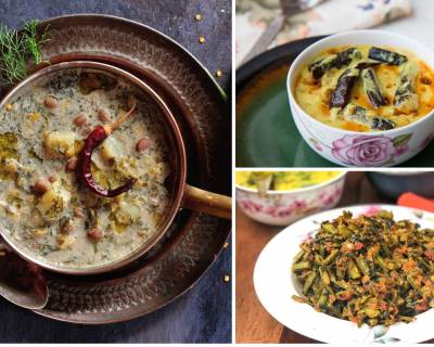 Office Lunch Box Menu Plan-Bengali Aloo Jhinge Posto Curry,Punjabi Bhindi Kadhi & More