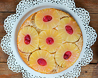 Pineapple Upside Down Cake Made with Archana's Kitchen Eggless Rich Vanilla Cake Mix